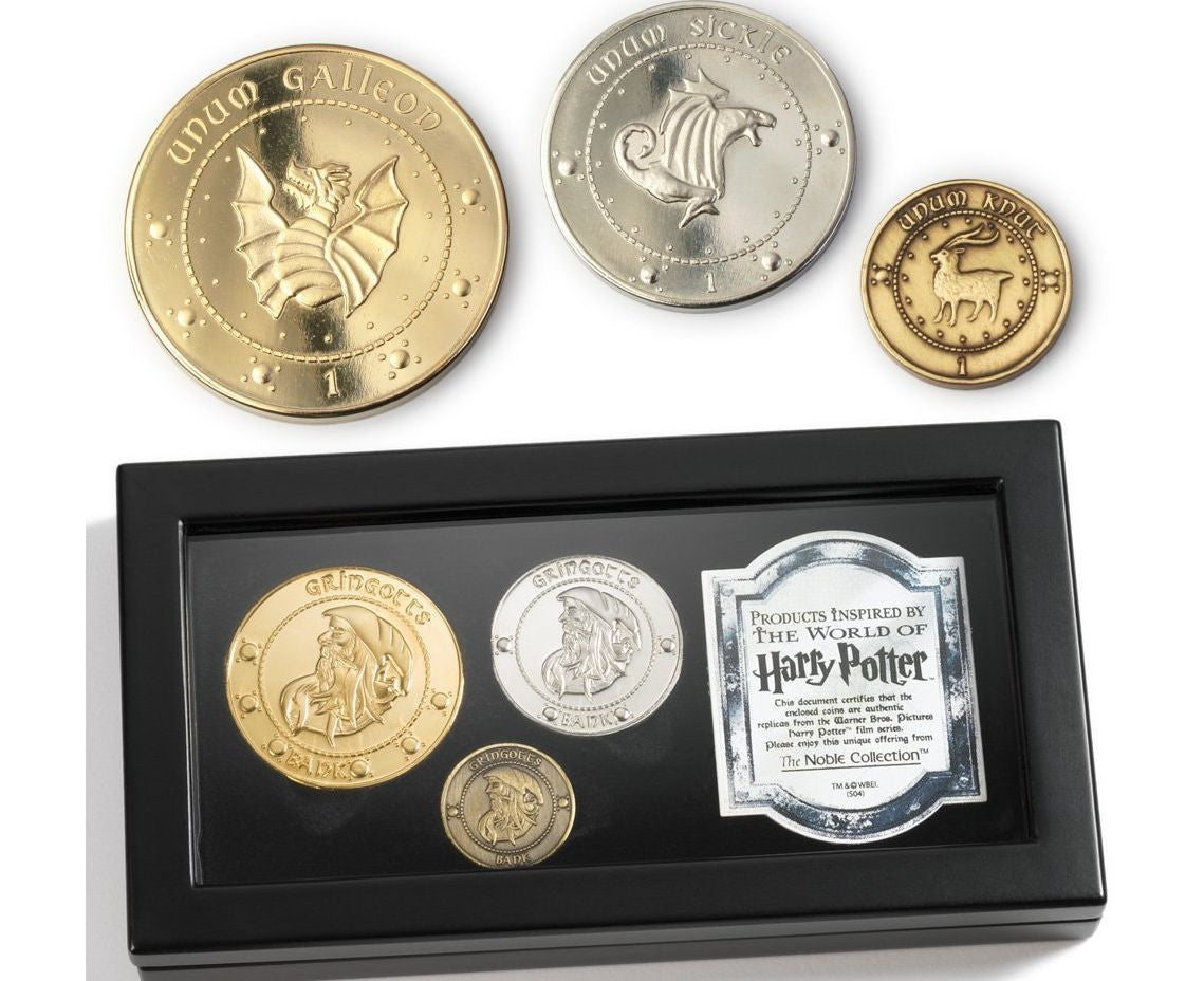 Harry Potter Gringotts Bank Coins Collection 3-pc Set Noble